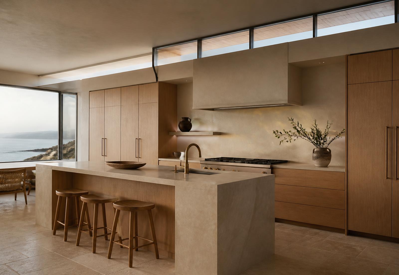 Quiet Coast Kitchen — A galley kitchen relocated eleven feet, and completely changed by it.
